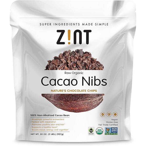 Amazon.com : Zint Organic Cacao Nibs (16 oz): Fair Trade, Paleo